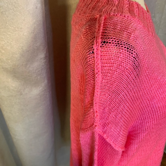 Pink Scoop Neck Knit Sweater PINK ROSE XL - Picture 5 of 16